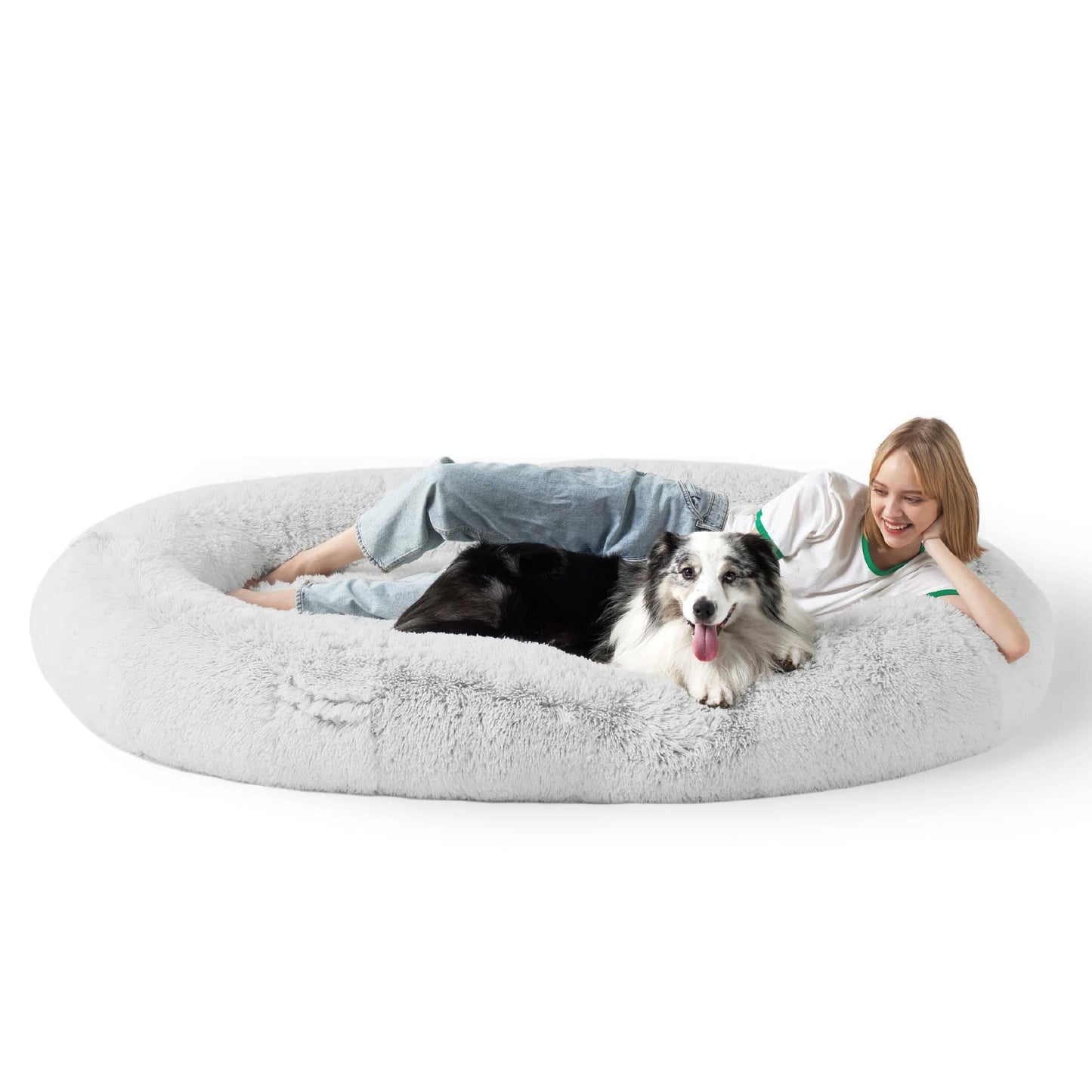 “Orthopedic Calming Bed for Dogs & Cats 🐾 | Anxiety Relief & Deep Sleep Comfort 💤”