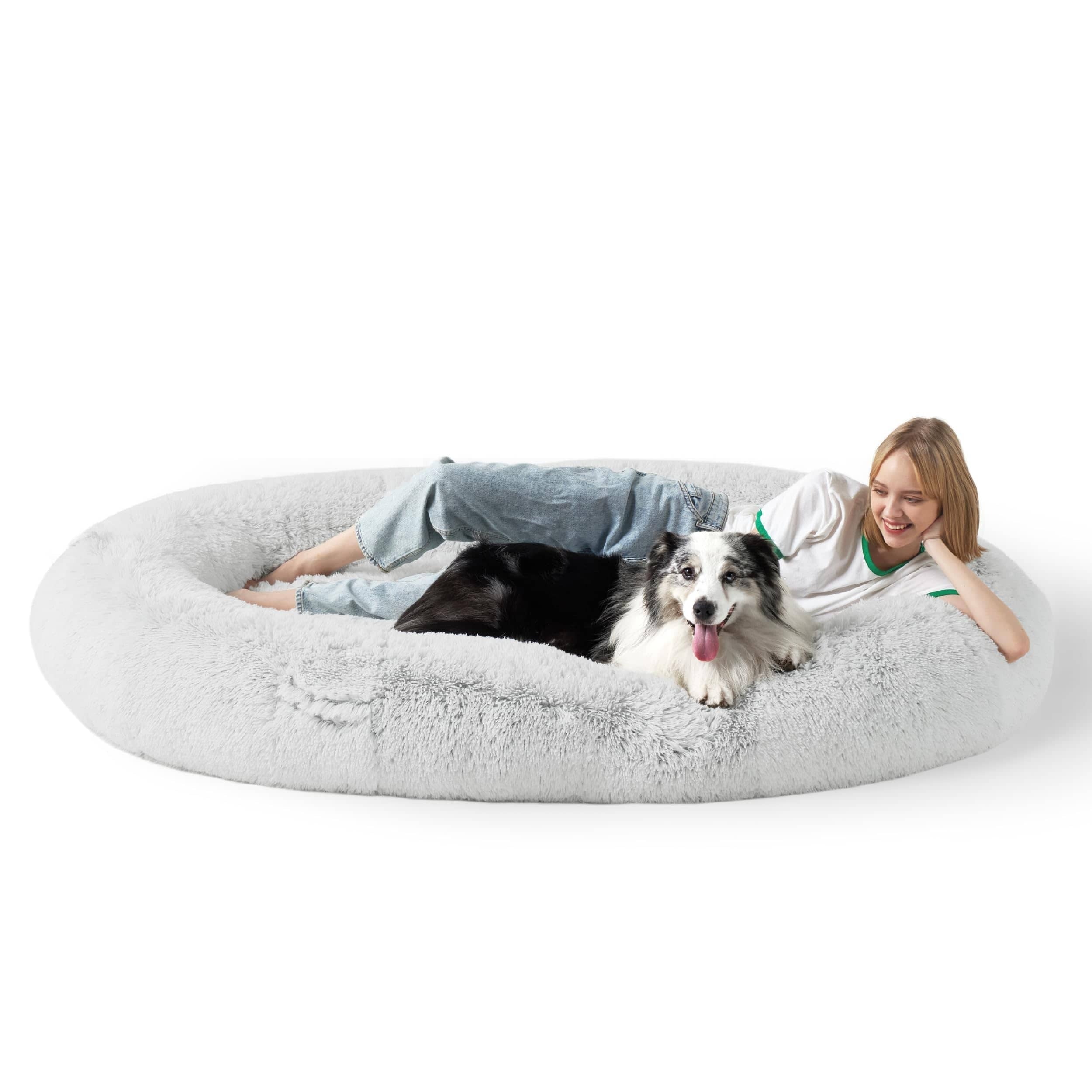 “Orthopedic Calming Bed for Dogs & Cats 🐾 | Anxiety Relief & Deep Sleep Comfort 💤”